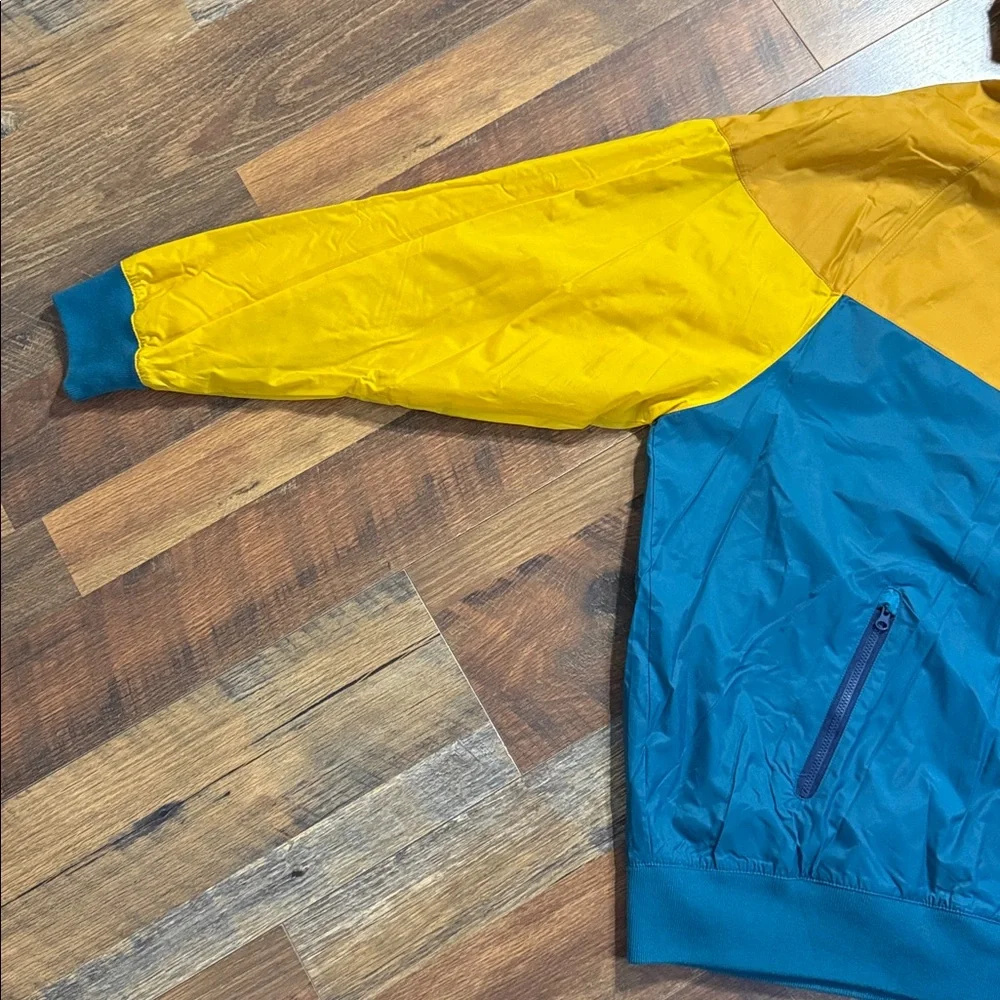 Nike Windrunner Jacket Yellow/Teal Hooded Zip XXL